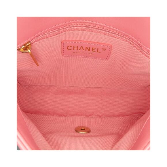 Pre Loved Chanel Classic Quilted Lambskin Crossbody Women Pink Crossbody Bags - Picture 4 of 8